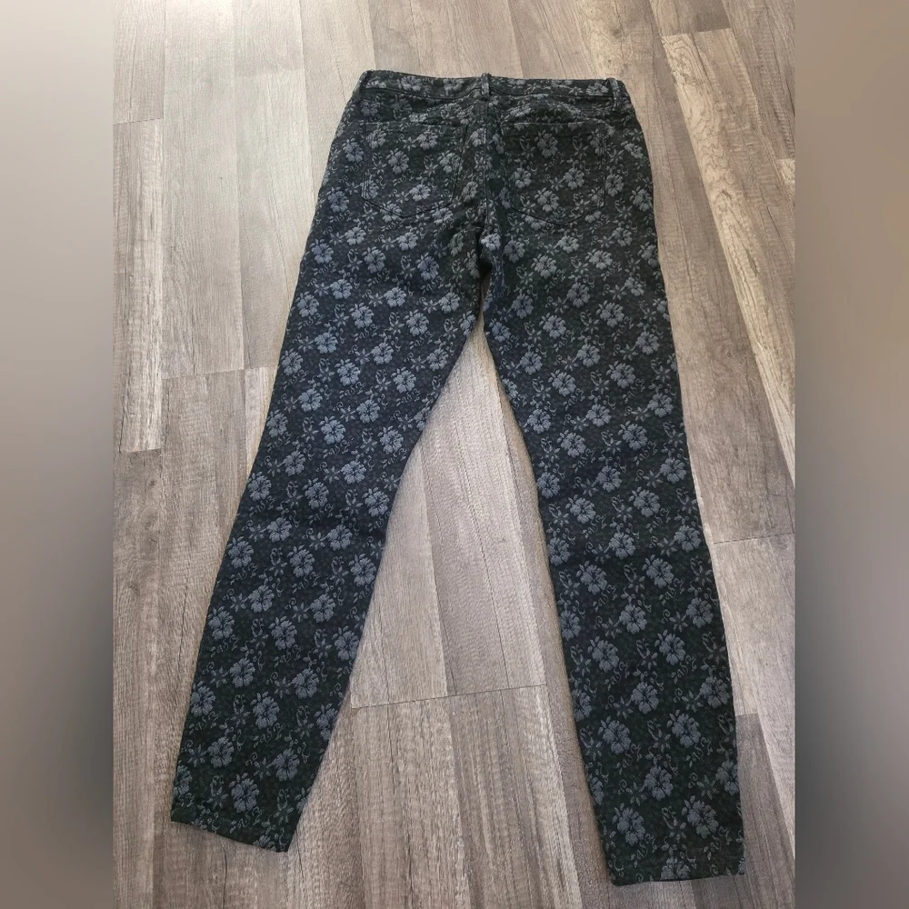 BANANA REPUBLIC floral Skinny Strwtch Pants Jeggings Denim 27  Classy Preppy Y2k - Picture 7 of 12